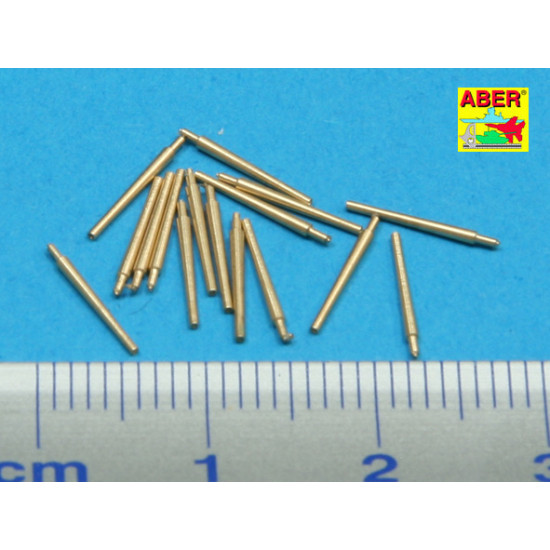 Set of 16 pcs 102 mm QF Mk.V barrels for Royal Navy ships 1/350 Aber 350-L34