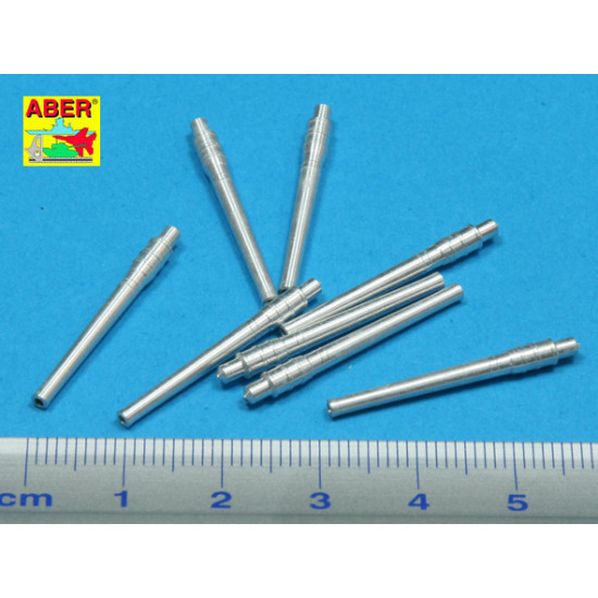 Set of 8 pcs 356mm (14in) L45 Vickers type 41 barrels for Kongo, Haruna, Hiei, Kirishim 1/350 Aber 350-L35