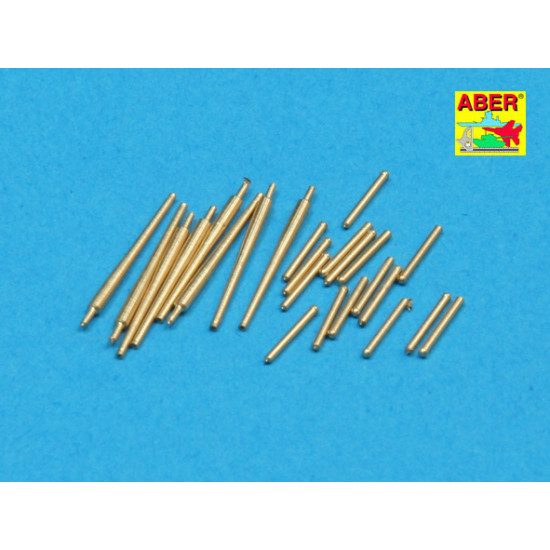 Set of 8 pcs 127 mm L40 type 89 A/A lbarrels with recoil cylinders used on Japan ships 1/350 Aber 350-L37