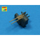 Set of 8 pcs 127 mm L40 type 89 A/A lbarrels with recoil cylinders used on Japan ships 1/350 Aber 350-L37