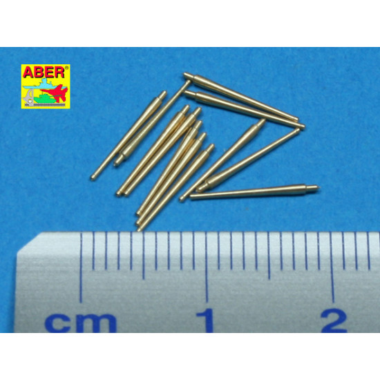 Set of 12 pcs 100mm barrels M1930 L45 for French ships 1/350 Aber 350-L41