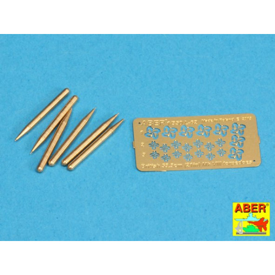 Set of 6 British torpedoes 53,3cm MK.VIII 1/350 Aber 350-L62