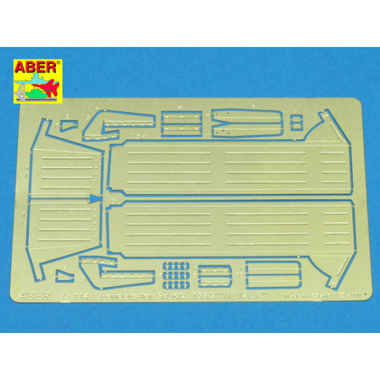 Fenders for Sd.Kfz. 138/2 Hetzer (all versions) 1/35 Aber 35-114 Fenders for Sd.Kfz. 138/2 Hetzer (all versions) 1/35 Aber 35-114