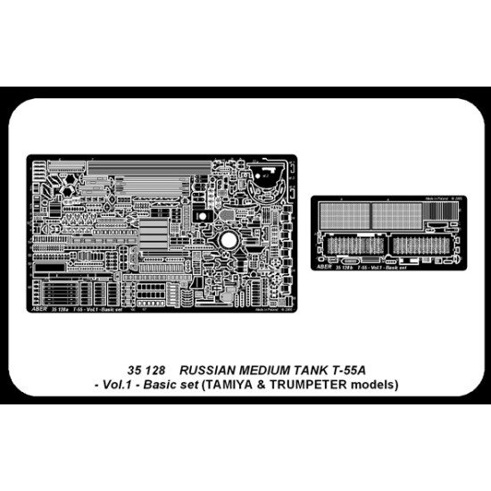 Russian Medium Tank T-55A Vol.1 - basic set 1/35 Aber 35-128 Russian Medium Tank T-55A Vol.1 - basic set 1/35 Aber 35-128