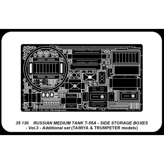 Side storage boxes for T-55A Vol.3 - additional set 1/35 Aber 35-130