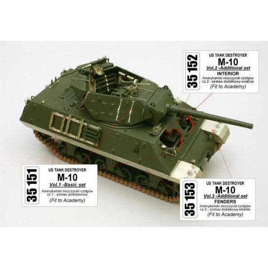 US Tank Destroyer M-10 Vol.1 - basic set 1/35 Aber 35-151 US Tank Destroyer M-10 Vol.1 - basic set 1/35 Aber 35-151