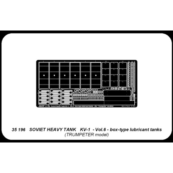 KV-1 Vol.6 - box-type lubricant tanks 1/35 Aber 35-196