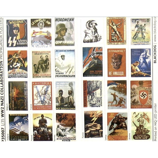 Black Dog P35007 1/35 Ww 2 Nazi Collaboration Propaganda Posters 24 Posters