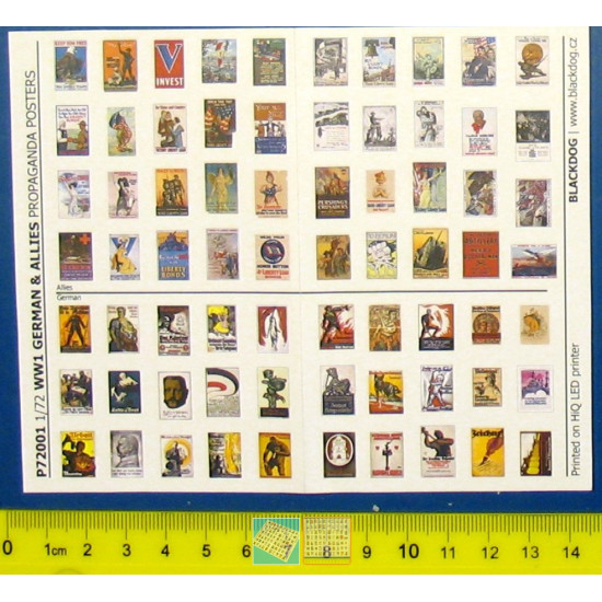 Black Dog P72001 1/72 Ww 1 German Allies Propaganda Posters 70 Posters