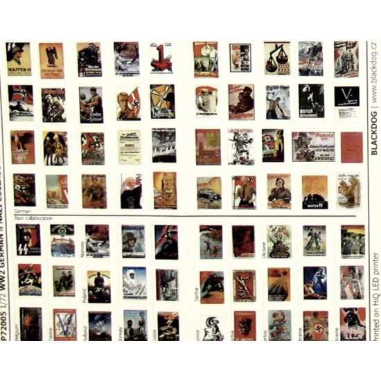 Black Dog P72005 1/72 Ww 2 German Nazi Collaboration Propaganda Posters 70 Posters