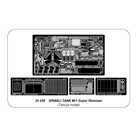 Israeli Tank M1 Super Sherman, for Tamiya 1/35 Aber 35-250