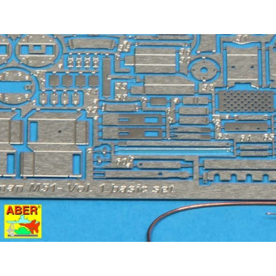 Basic set of photo-etched for Israeli Tank M51HV I Sherman Vol.1 1/35 Aber 35-251