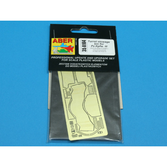 Turret stowage bin for Pz.Kpfw. III 1/35 Aber 35-A104 Turret stowage bin for Pz.Kpfw. III 1/35 Aber 35-A104
