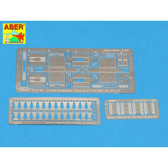 Ammo boxes and trays for Flak 18 36 37 all models 1/35 Aber 35-A120