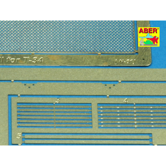 T-34 grille cover, for Dragon model 1/35 Aber 35-G07 T-34 grille cover, for Dragon model 1/35 Aber 35-G07