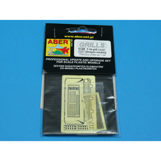 T-34 grille cover, for Dragon model 1/35 Aber 35-G07 T-34 grille cover, for Dragon model 1/35 Aber 35-G07