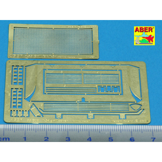 T-34 grille cover, for Tamiya model 1/35 Aber 35-G08