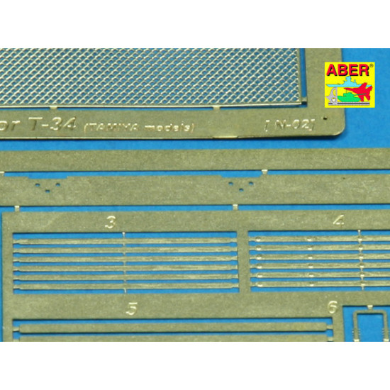 T-34 grille cover, for Tamiya model 1/35 Aber 35-G08