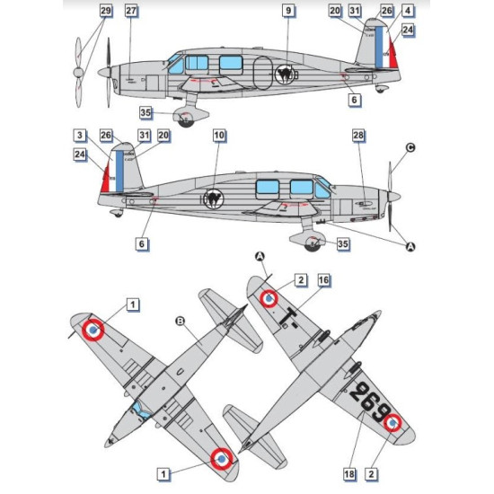 Dora Wings 48030 1/48 Caudron C.635 Simoun Plastic Model Kit