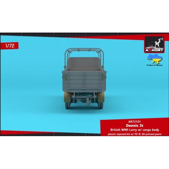 Armory Ar-72101 1/72 Dennis 3t Lorry British Wwi Lorry W Flatbed Cargo Body Plastic Model Kit