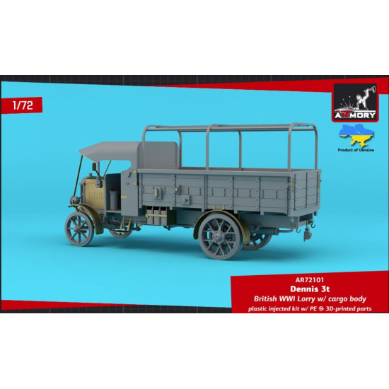 Armory Ar-72101 1/72 Dennis 3t Lorry British Wwi Lorry W Flatbed Cargo Body Plastic Model Kit