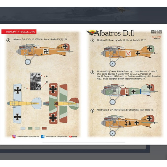 Print Scale 48-302 1/48 Albatros Ii. Part 1.