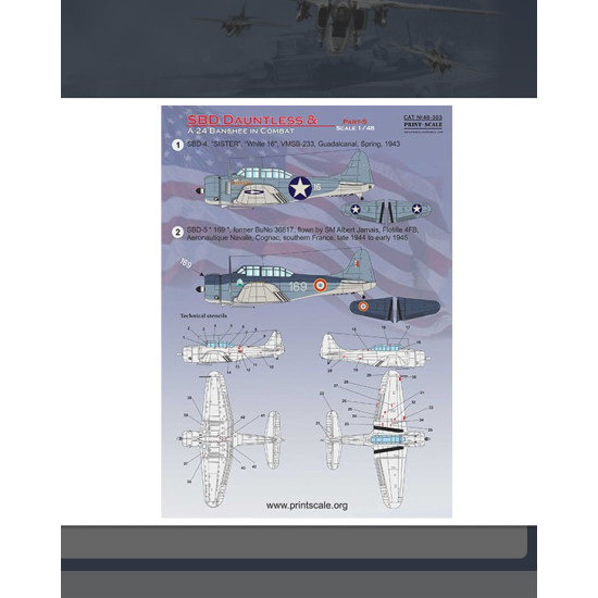 Print Scale 48-303 1/48 Sbd Dauntless A 24 Banshee In Combat. Part 5