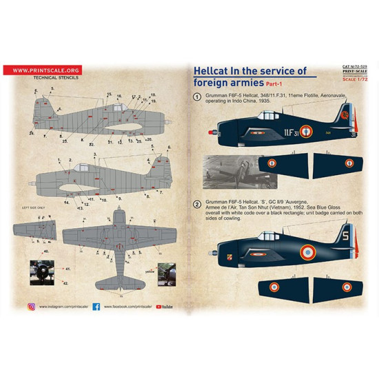 Print Scale 72-529 1/72 Hellcat In The Service Of Foreign Armies