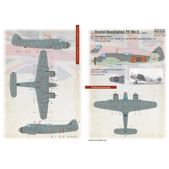 Print Scale 48-305 1/48 Bristol Beaufighter Tf Mk X Part 4