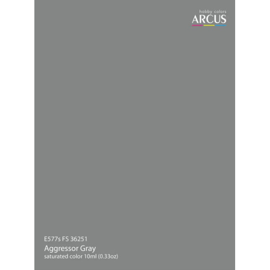 Arcus A577 Acrylic Paint Fs 36251 Aggressor Gray Saturated Color 10ml.