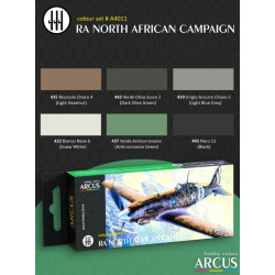 Arcus A4011 Acrylic Paints Set Ra North African Campaign 6 Colors In Set 10ml