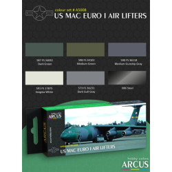 Arcus A5008 Acrylic Paints Set Us Mac Euro I Air Lifters 6 Colors In Set 10ml