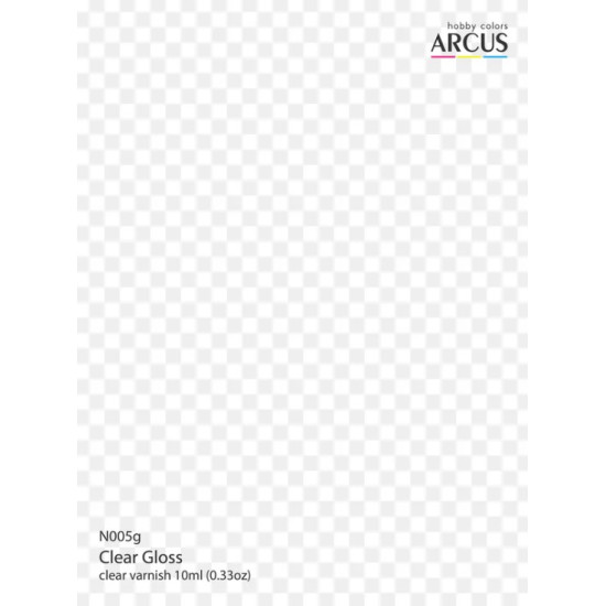 Arcus A005 Acrylic Paint Gloss Clear Clear Varnish 10ml.