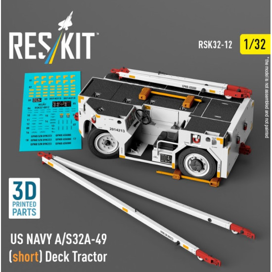 Reskit Rsk32-0012 1/32 Us Navy A S32a 49 Short Deck Tractor 3d Printed Model Kit