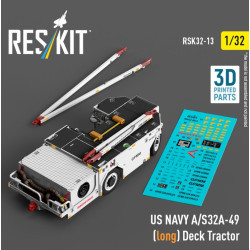 Reskit Rsk32-0013 1/32 Us Navy A S32a 49 Long Deck Tractor 3d Printed Model Kit