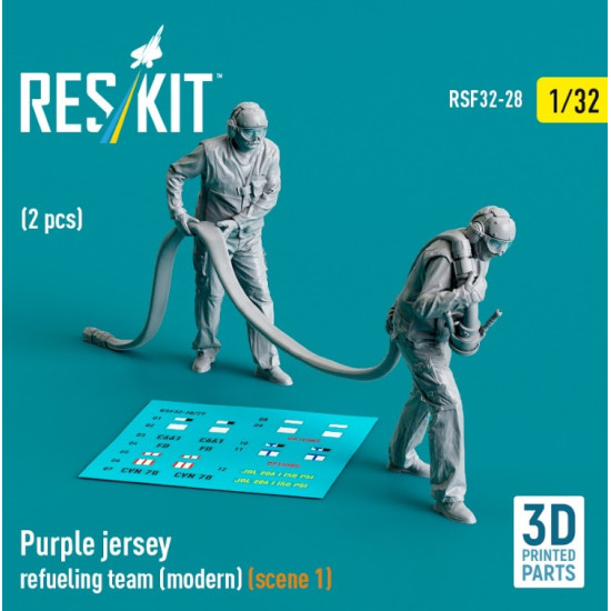 Reskit Rsf32-0028 1/32 Purple Jersey Refueling Team Modern Scene 1 2 Pcs 3d Printed