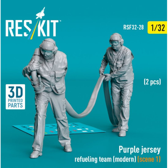 Reskit Rsf32-0028 1/32 Purple Jersey Refueling Team Modern Scene 1 2 Pcs 3d Printed