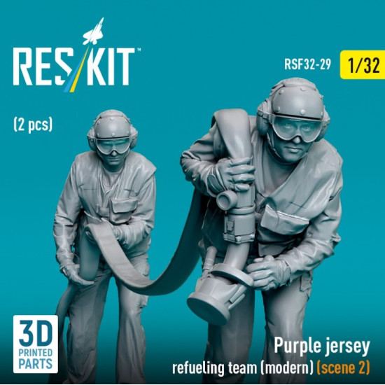 Reskit Rsf32-0029 1/32 Purple Jersey Refueling Team Modern Scene 2 2 Pcs 3d Printed