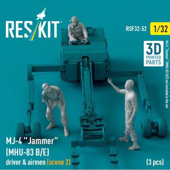 Reskit Rsf32-0052 1/32 Mj4 Jammer Mhu83 B E Driver Airmen Scene 2 3 Pcs 3d Printed