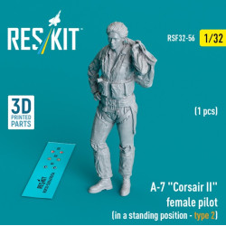 Reskit Rsf32-0056 1/32 A7 Corsair Ii Female Pilot In A Standing Position Type 2 1 Pcs 3d Printed