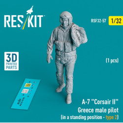 Reskit Rsf32-0057 1/32 A7 Corsair Ii Greece Male Pilot In A Standing Position Type 2 1 Pcs 3d Printed