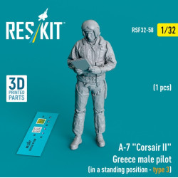 Reskit Rsf32-0058 1/32 A7 Corsairii Greece Male Pilot In A Standing Position Type 3 1 Pcs 3d Printed