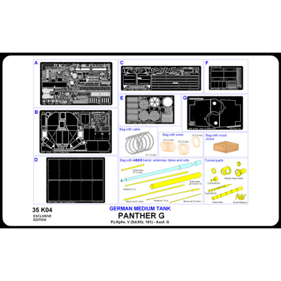 Pz.Kpfw. V Ausf.G (Sd.Kfz.171) Panther 1/35 Aber 35-K04