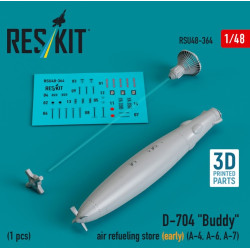 Reskit Rsu48-0364 1/48 D704 Buddy Air Refueling Store Early 1pcs A4 A6 A7 3d Printed