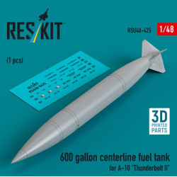 Reskit Rsu48-0425 1/48 600 Gallon Centerline Fuel Tank For A 10 Thunderbolt Ii 1 Pcs 3d Printed