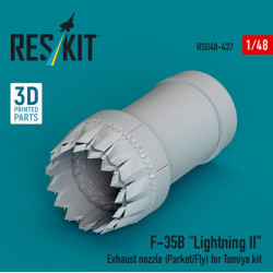 Reskit Rsu48-0437 1/48 ​​F-35B Lightning II exhaust nozzle Parked/Fly for Tamiya kit 3D printed