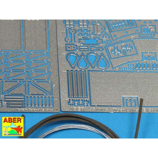 Photo-etched for Pz.Kpfw. VI Ausf.E (Sd.Kfz.181) Tiger I, late version, for Dragon 1/35 Aber 35-K10