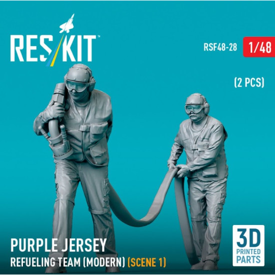 Reskit Rsf48-0028 1/48 ​Purple jersey refueling team modern scene1 2pcs 3DPrinted