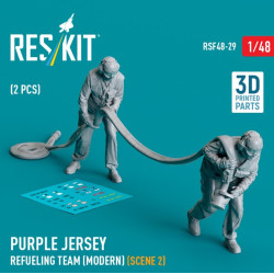 Reskit Rsf48-0029 1/48 Purple jersey refueling team modern scene2 2pcs 3DPrinted