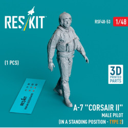 Reskit Rsf48-0053 1/48 A7 Corsair 2 Male Pilot In A Standing Position Type2 1pcs 3dprinted